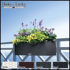 Shop now for railing planters that combine style and durability for exceptional use railing space in a gorgeous way by mounting planter boxes. Railing Fence Flowerbox Planters Deck Planters Balcony Planters Railing Planters