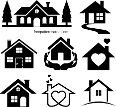 2,350,400 silhouette clip art images on gograph. House Silhouette Clipart Vector Illustrations Freepatternsarea