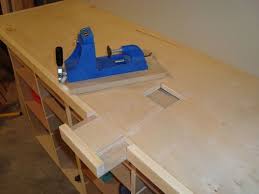 Base For A Kreg Pocket Hole Jig Workbench Woodworking Small Garage Organization