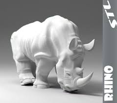 Rhino Stl 3d Print Model Print Models Stl 3d Model
