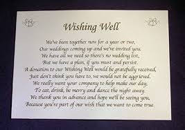 Personalised Small Wedding Gift Poem Cards Honeymoon Money Wishing Well Card Ebay Wishing Well Poems Wishing Well Wedding Wedding Cash Gift