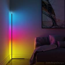 Turn the lamp toward the room and watch the colors change, or turn it toward the wall to splash. Alexa Color Changing Corner Floor Lamp Rgb Led Minimalist Etsy Corner Floor Lamp Led Floor Lamp Corner Lamp