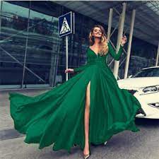 Kleid Grün Lang in Brautjungfern & Besonderne Anlässe Artikel online kaufen  | eBay