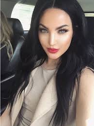 Someone may think that the black hair is out. Madern Shag Black Color Long Hairstyle Middle Part Human Hair Wigs