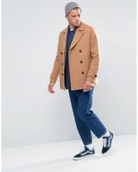 Cheap wool & blends, buy quality men's clothing directly from china suppliers:autumn/winter new arrival men wool peacoat england stylish solid dark brown 3 buttons with notch lapel cashmere overcoat enjoy free shipping worldwide! Asos Wool Mix Peacoat In Camel 106 Asos Lookastic