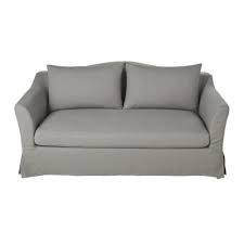 Uno dei vantaggi più evidenti di un divanetto 2 posti è rappresentato dal fatto che, in virtù delle sue dimensioni contenute. Divano Letto 2 Posti In Lino Grigio Chiaro Anaelle Maisons Du Monde