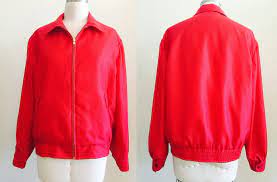James Dean Red Windbreaker Leather Jacket Red Leather Jacket