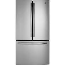 Ge 27 Cu Ft French Door Refrigerator In Stainless Steel Energy Star Gne27jsmss The Home Depot French Door Refrigerator French Doors Energy Star Refrigerator