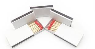 50 Plain White Cover Wooden Matches Box Matches With Red Fireplace Accessories Wooden Plain