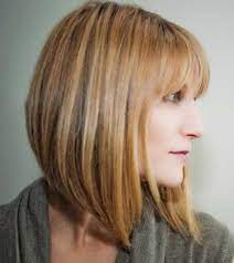 The bangs will add a nice update, making your hair look edgy and cool. Bob Hairstyles With Bangs Ispiredluv 24 Angled Bob Hairstyles Bob Haircut With Bangs Angled Bob Haircuts
