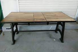 These tables can raise and lower with ease, and on some models, the table top. Wooden Height Adjustable Dining Table Height 70 X 105 Cm Id 14942015533