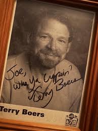 Russ, Bo & Dirty Jim with George Wendt in 1995. He was our first big  celebrity interview, and he was quite the gentleman. 10 minutes before we  went to interview him they