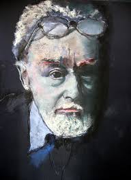 Primo Levi Portrait, Painting by Rosemay Dahan