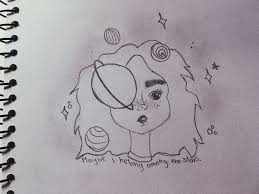 Drawing Art Space Aesthetic Girl Sketchbook Sketches Sketch Book Sketches Art