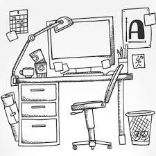 Escritorio Para Colorear Escritorio Dibujos Zentangle Art Vector