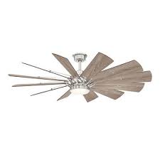 The size of the blades makes it perfect for large living rooms, kitchens, or offices. Home Decorators Collection Trudeau 60 In Led Indoor Brushed Nickel Ceiling Fan With Light Kit And Remote Control Yahoo Shopping