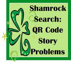 Shamrock Search Qr Code Story Problems Story Problems Qr Code Stories Subtraction Word Problems