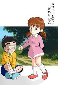 Download Shizuka Helps Nobita HD Art Wallpaper | Wallpapers.com