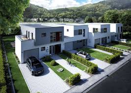 Kettenhaus Formea Dachterrasse Und Garage Reihenhaus Reihenhaus Grundriss Moderne Scheune Haus