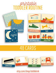 Toddler Routine I 48 Cards I Visual Routine I Daily Routine Chart I Morning Afternoon Night Routine Cards I Bedtime I Kids Evening Routine