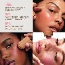 Stick de Rubor de Bolsillo PAGE VINE Multifuncional 6 Colores para Labios &  Mejillas Iluminador Resistente al Agua Bálsamo de Brillo Natural