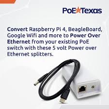 Buy Poe Texas Poe Power For Usb C Devices Including Google Wifi Raspberry Pi For Pos Systems Digital Signage More Extend Power Delivery Up To 328 Feet Online In Taiwan