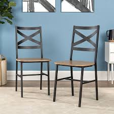 Forest Gate Wheatland Xinback Metal Wood Dining Chair Set Of 2 In 2020 Dining Chairs Dining Chair Set Wood Dining Chairs