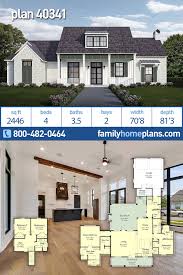 This 3 level split west coast home has vaulted ceilings a spacious living room and separate dining. Modern Country Home Plan With Private Master Suite And Large Rear Porch Outdoor Fireplac Country Style House Plans Porch House Plans Southern Style House Plans