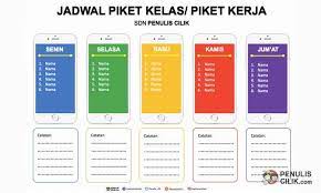 Biasanya nih kalau baru pertama masuk yang sudah mulai repot adalah bagian sekretaris kelas. Cara Membuat Jadwal Piket Kelas Atau Piket Kerja Yang Lucu Unik Dan Kreatif Penulis Cilik