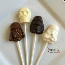 12 Star Wars Party Favors Chocolate Lollipops Assorted Darth Etsy Chocolate Assortment Chocolate Lollipops Star Wars Party Favors
