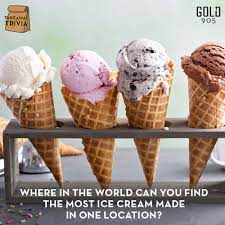 What is it illegal to eat with a cherry pie in kansas? Mediacorp Gold 905 Everybody Screeeeaaaam Today S Takeaway Trivia Question Is Such A Sweet Treat Where In The World Can You Find The Most Ice Cream Made In One Location Drop Your