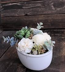 Sadly, bouquets of flowers can be expensive to buy, and can wilt quickly. Artificial Succulent Sola Flower Arrangement Farmhouse Decor Curiousfloral