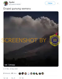 Erupsi gunung semeru hari ini merupakan letusan kelima yang terjadi selama tahun 2020. Salah Video Erupsi Gunung Semeru Turnbackhoax