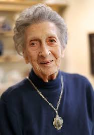 Eireen Brams, 100, of Hingham, lives at Linden Ponds and makes jewelry