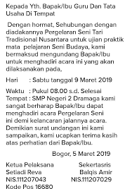 Mungkin kebanyakan dari kita telah mengenal dengan jenis surat yang satu ini. Buatlah Surat Undangan Resmi Untuk Suatu Kegiatan Yang Bertujuan Melestarikan Budaya Indonesia Brainly Co Id