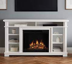 Lorraine 72 electric fireplace media cabinet pottery barn. Real Flame 56 5 Belford Electric Fireplace Media Cabinet Pottery Barn