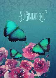Happy Birthday In Lithuanian Su Gimtadieniu Butterflies And Roses Card Ad Spo Happy Birthday Italian Happy Birthday In Chinese Happy Birthday In Japanese