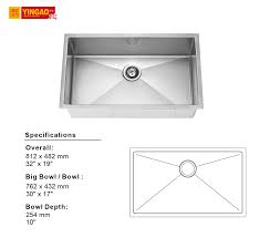 What are the standard dimensions of kitchen sink? Standard Size Flexible Stainless Steel Sus 304 Single Bowl Kitchen Sink Buy Rv Sinks Stainless Steel Sinks Stainless Steel Undermount Kitchen Sink Product On Alibaba Com