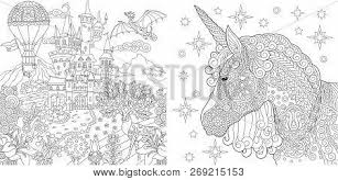 Fairy castle is a coloring page from my 2019 pdf and paperback coloring book faerie houses. Coloring Pages Vector Photo Free Trial Bigstock