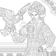 Save your creations in the album and. Coloriage Du Sultan Otomano Avec Un Faucon Faucon Sur Sa Main Peintures Murales Tableaux Turk Sultan Coloration Myloview Fr