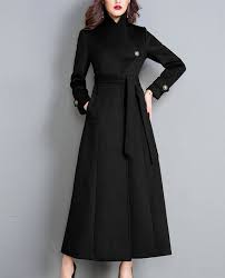 Black Coatwool Coatwomen Long Full Length Wool Jacket Warm Etsy In 2020 Coats For Women Wool Coat Women Fashion