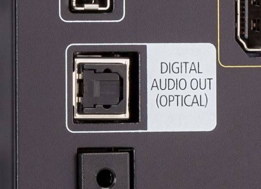 Example of a TV Optical Digital Audio Out port