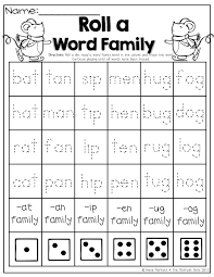 Winter Math And Literacy Packet Kindergarten Word Families Word Family Activities Word Family Worksheets