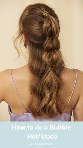 How To Do A Bubble Half Updo Half Up Hair Half Updo Braid Half Up Half Down