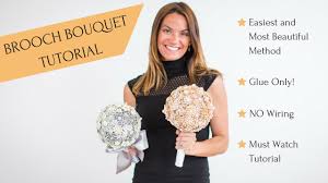 Don't worry they have been told, i'll youtube it, sure its just a bunch of brooches on wires tied together. Brooch Bouquet Tutorial Diy Wedding Brooch Bouquet With Styrofoam Ball Glue Only Method Youtube