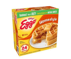 The eggo waffles didn't maintain a crunchy exterior after toasting. Kellogg S Eggo Frozen Waffles Homestyle 24ct Buy Online In Germany At Desertcart 136746360