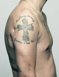 Cross tattoo represents different things to people. Shoulder Cross Tattoos Novocom Top