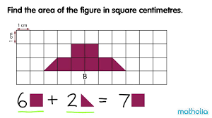 If the base is 6 cm and the height is 3 cm, the equation is: Measuring Area Square Centimetres Youtube