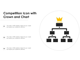 Competition Icon With Crown And Chart Presentation