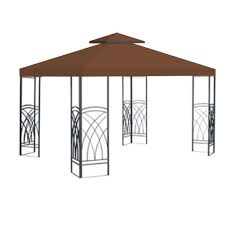 Sunrise 10 X 10 Ft Gazebo Replacement Double Tier Canopy Cover Brown In 2019 Gazebo Gazebo Pergola Canopy